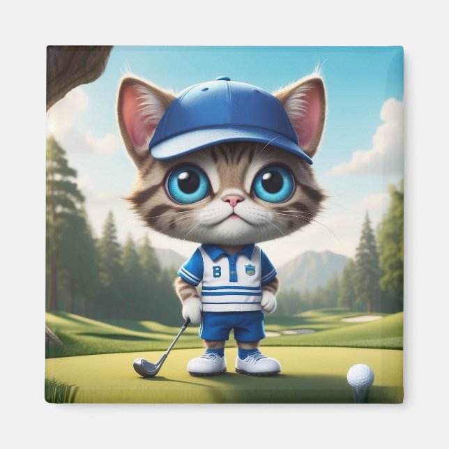 Golf Cat Magnet (Front)
