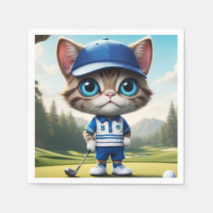 Golf Cat Napkin