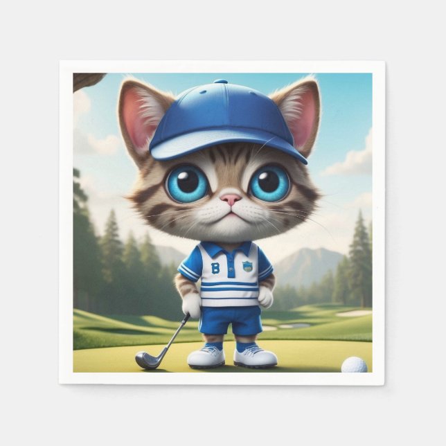 Golf Cat Napkin (Front)