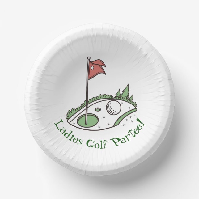 Golf Celebration Party Paper Bowl Plate (Front)