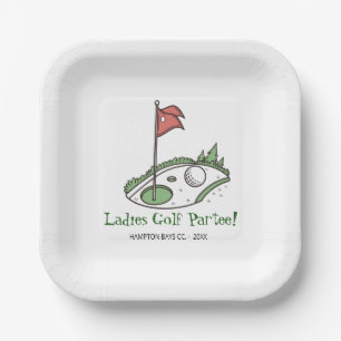 Golf Celebration Square Paper Plate