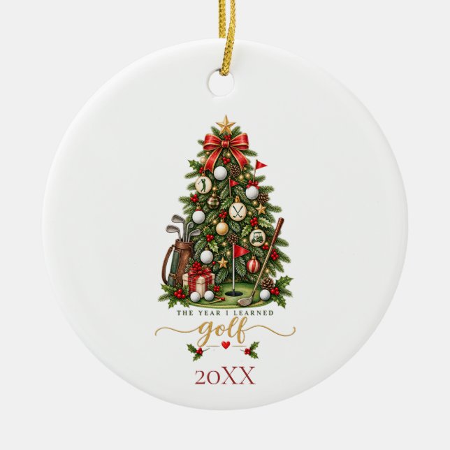 Golf Ceramic Tree Decoration (Front)