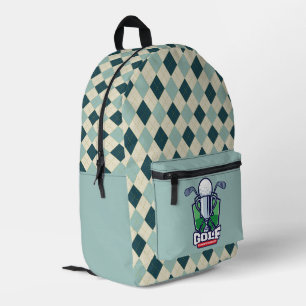 Golf Championship Printed Backpack