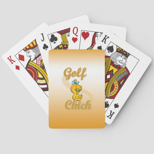 Golf  Chick Playing Cards (Back)