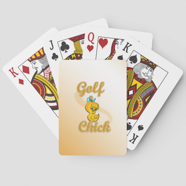 Golf  Chick Playing Cards (Back)