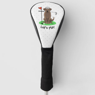 Golf Chocolate Labrador Retriever Dog - Funny Head Cover