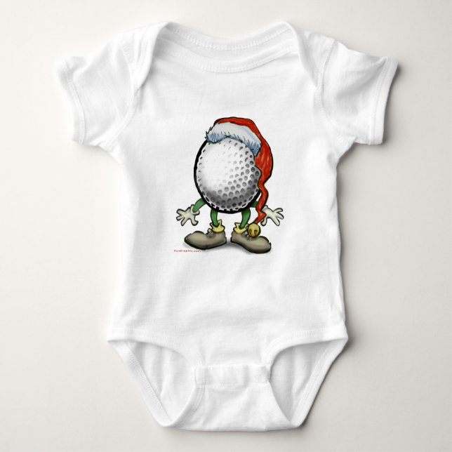 Golf Christmas Baby Bodysuit (Front)
