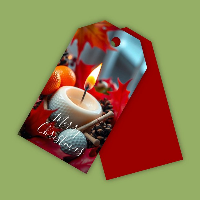 Golf Christmas Candle  Gift Tags (Creator Uploaded)