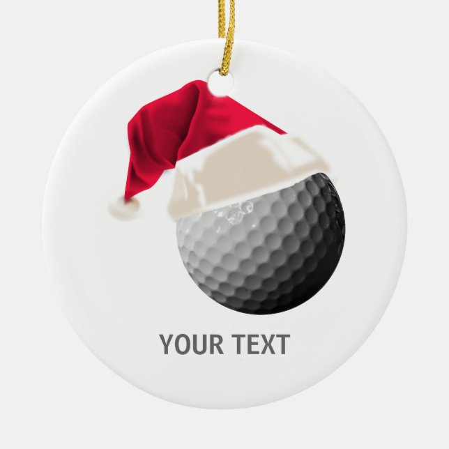 golf christmas ceramic tree decoration (Front)