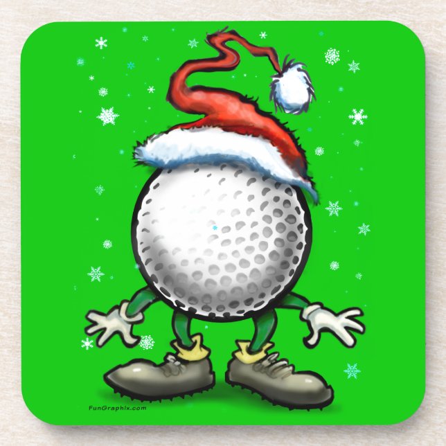 Golf Christmas Coaster (Front)