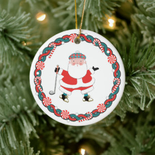 Golf Christmas Collectable Ceramic Tree Decoration