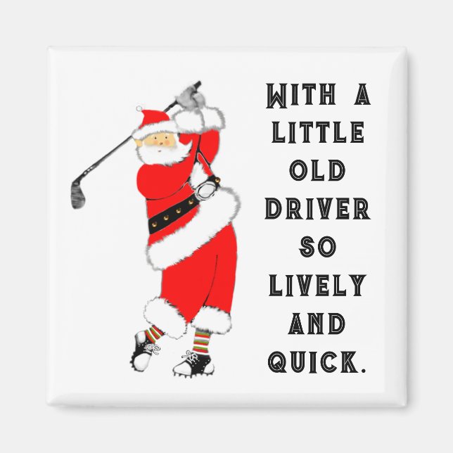 Golf Christmas Collectable Magnet (Front)