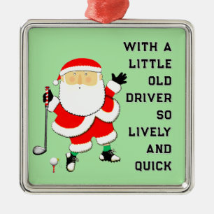 Golf Christmas Collectable Metal Tree Decoration