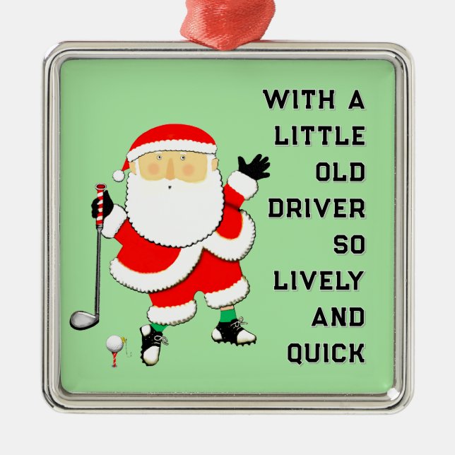 Golf Christmas Collectable Metal Tree Decoration (Front)