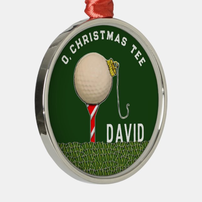 Golf Christmas Collectable Metal Tree Decoration (Right)