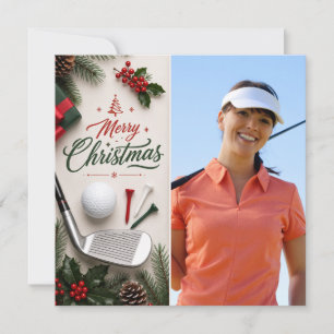 Golf Christmas Create Your Own Photo Holiday Card