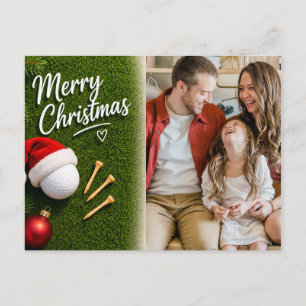 Golf Christmas Create Your Own Photo Holiday Postcard