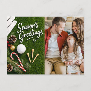 Golf Christmas Create Your Own Photo Holiday Postcard