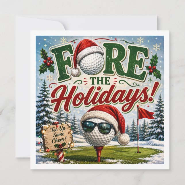 Golf Christmas Funny saying for Golfer (Front)