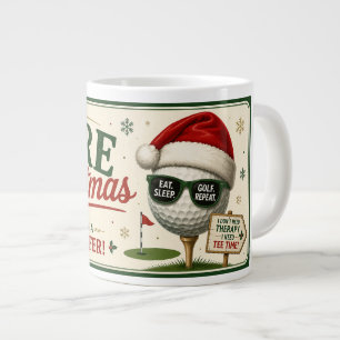 Golf Christmas Funny saying for Golfer Large Coffee Mug