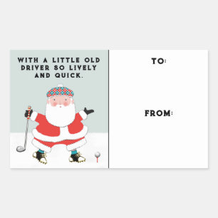 Golf Christmas Gift Tag