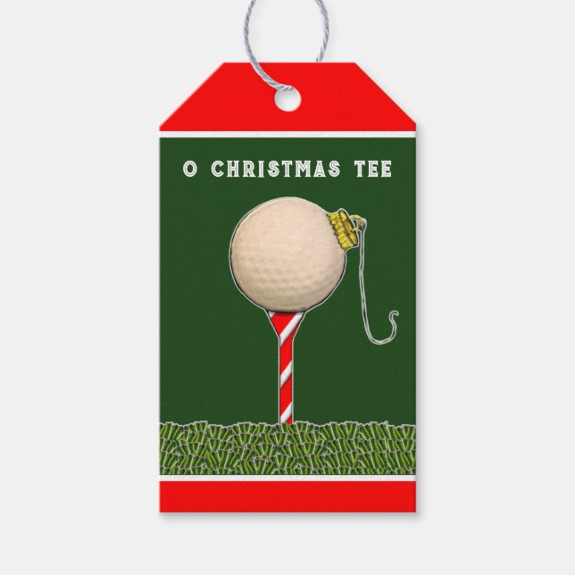 Golf Christmas Gift Tags (Front)
