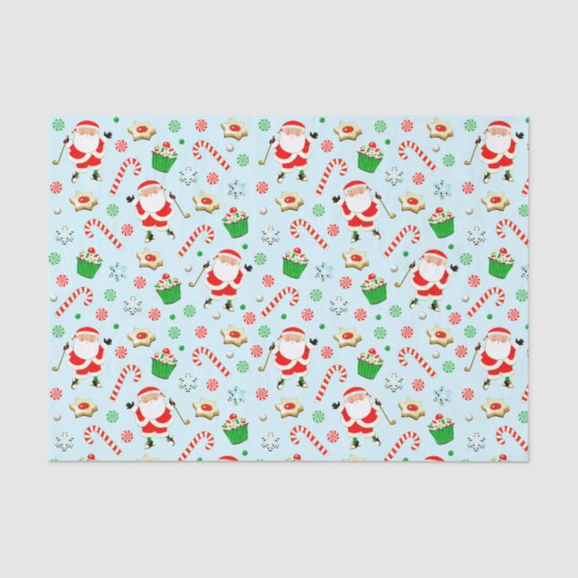 Golf Christmas Gift Tissue Paper (Front)