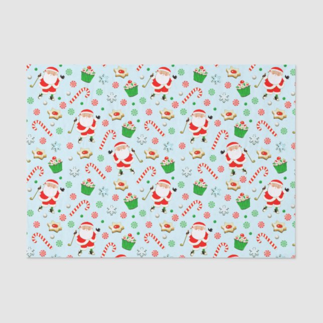 Golf Christmas Gift Tissue Paper (Front)