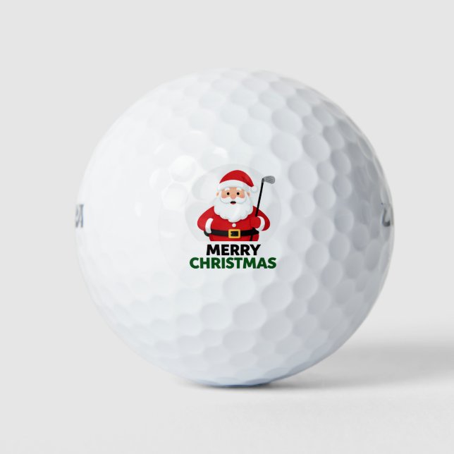 Golf Christmas Gift with Santa Golfer  Balls (Front)