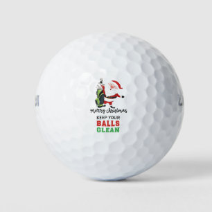 Golf Christmas Gift with Santa Golfer Squad Balls