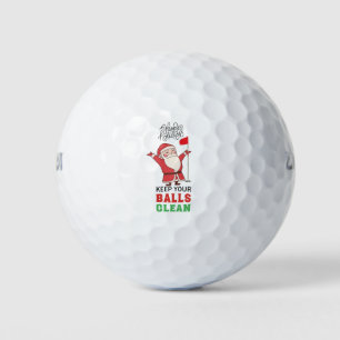 Golf Christmas Gift with Santa Golfer Squad Golf Balls