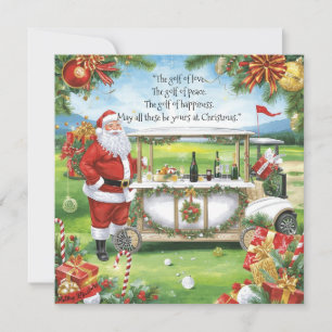 Golf Christmas  Holiday Card