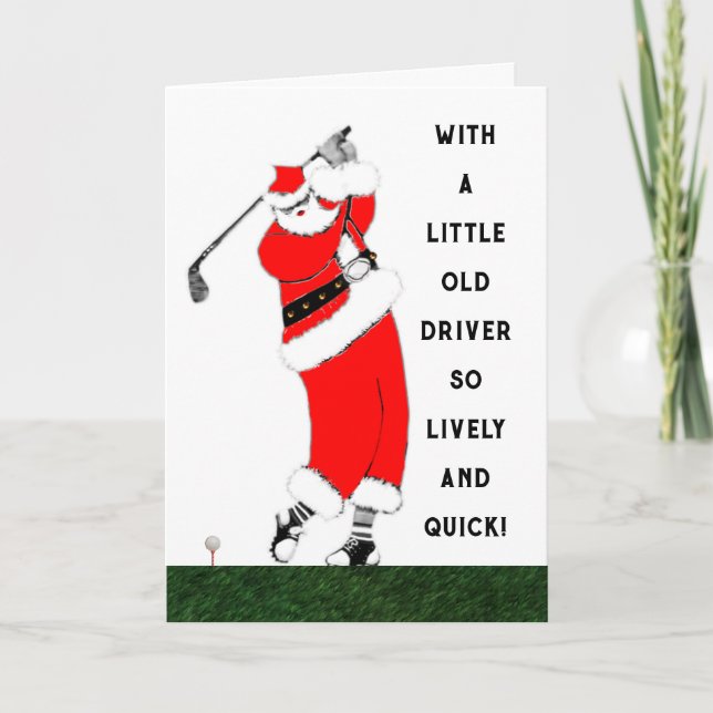 Golf Christmas Holiday Card (Front)
