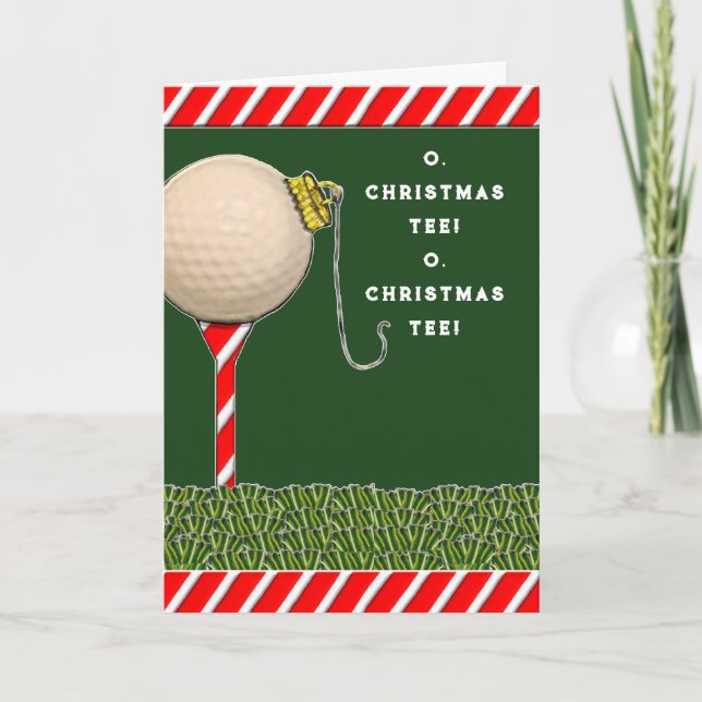 Golf Christmas Holiday Card (Front)