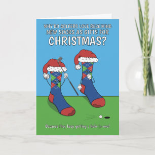 Golf Christmas Holiday Card