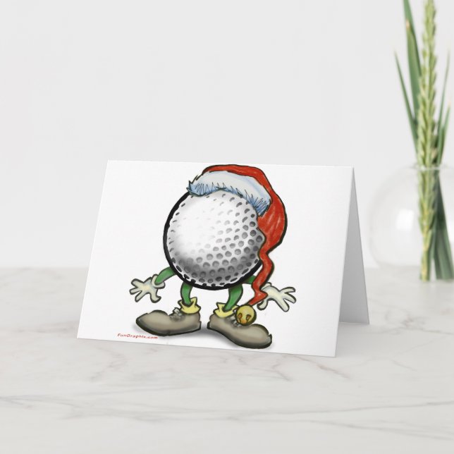 Golf Christmas Holiday Card (Front)