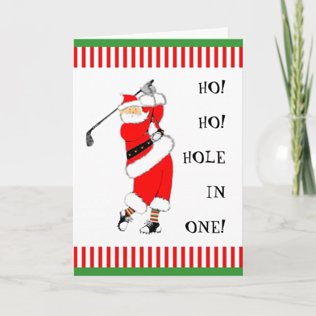 Golf Christmas Holiday Card (Front)