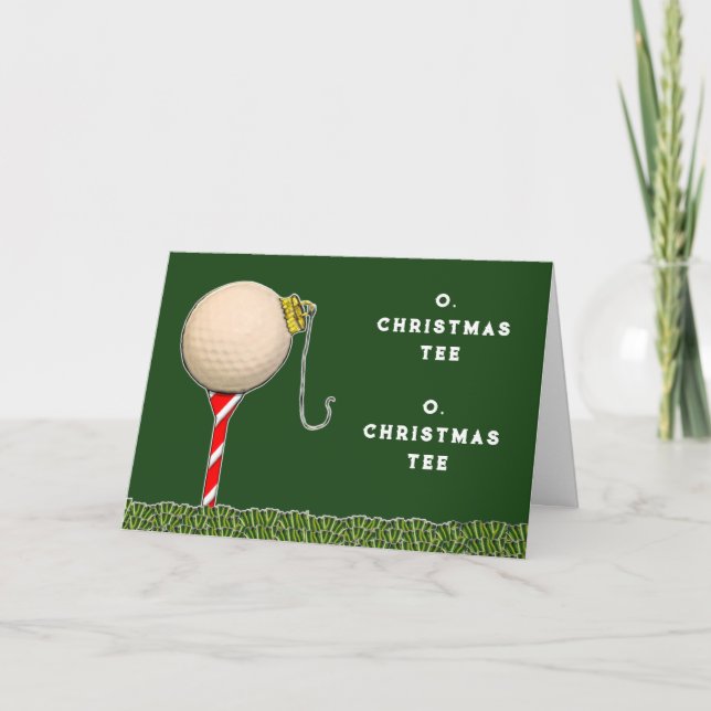 Golf Christmas Holiday Card (Front)