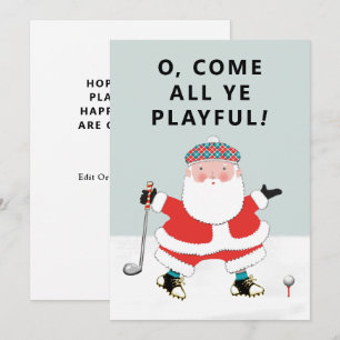 Golf Christmas Holiday Cards