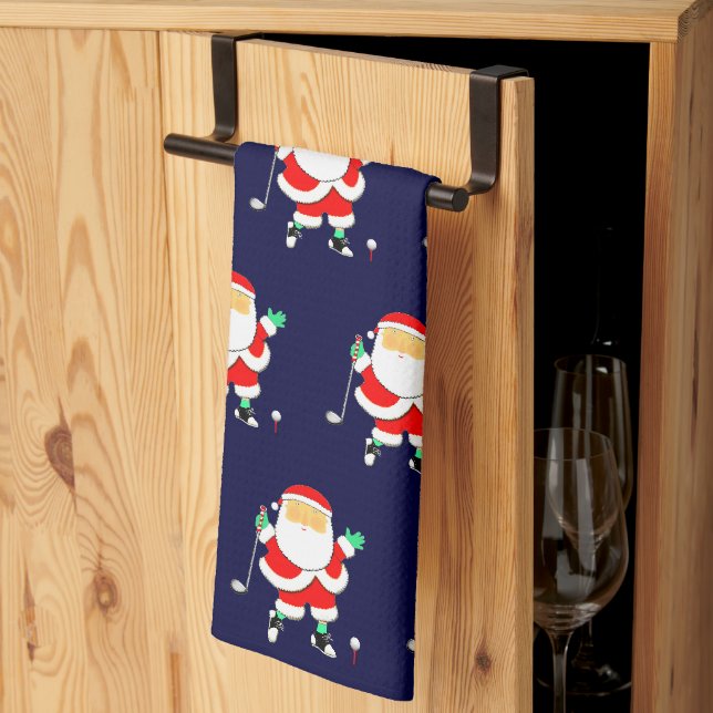 Golf Christmas Holiday Gift Kitchen Towel (Thirds Fold)
