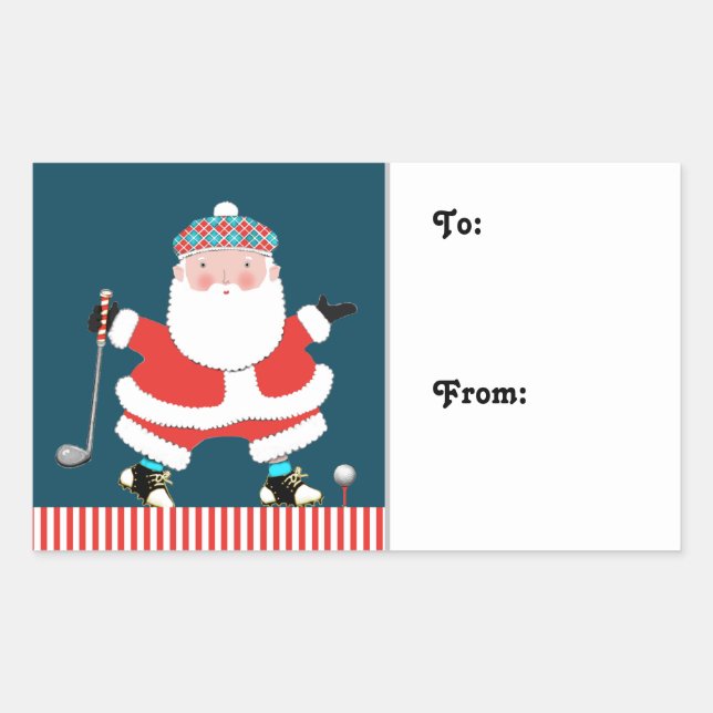 Golf Christmas Holiday Gift Tags (Front)