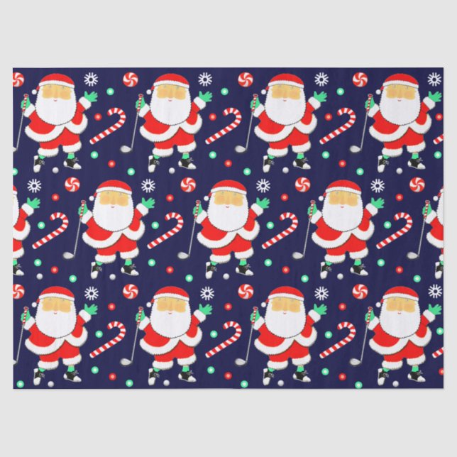 Golf Christmas Holiday Gift Tissue Paper (Front)