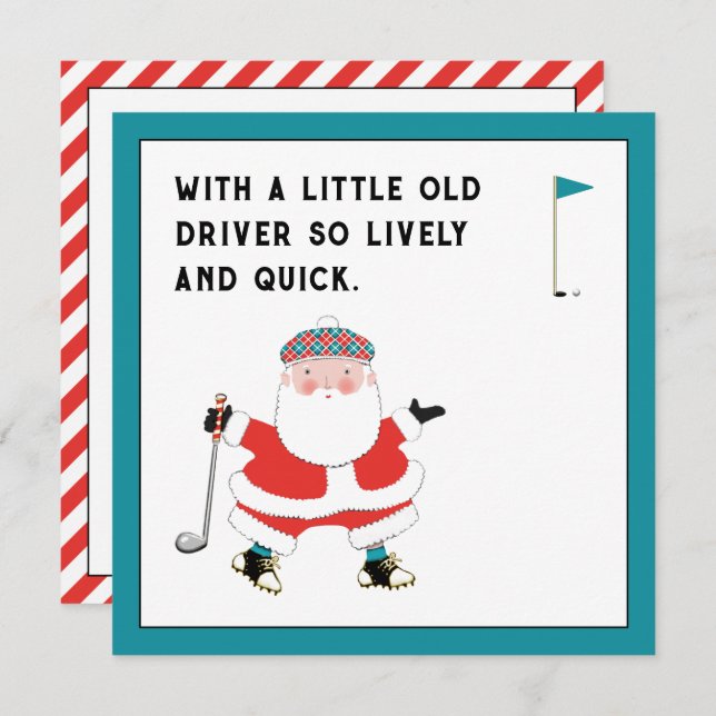 Golf Christmas Holiday Invitations (Front/Back)