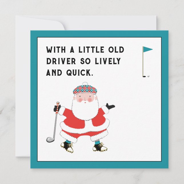 Golf Christmas Holiday Invitations (Front)