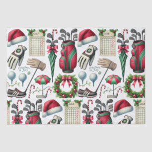 Golf Christmas in July for golfer with golf ball Tissue Paper