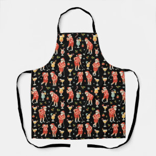 Golf Christmas in July Hawaiian Themed for Golfer Apron