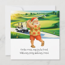 Golf Christmas in July with Santa Claus if golfing