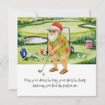 Golf Christmas in July with Santa Claus if golfing