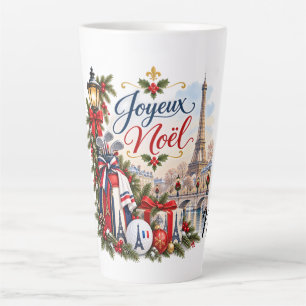 Golf Christmas in Paris France Latte Mug