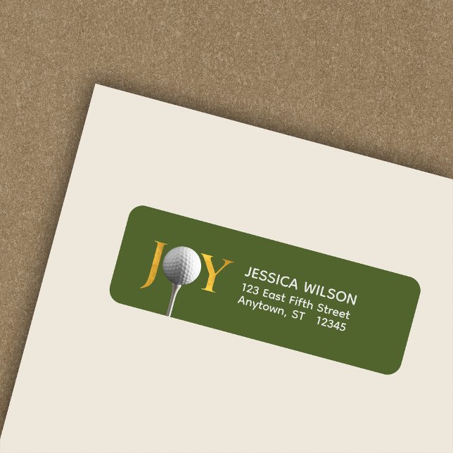 Golf Christmas Joy Return Address (Creator Uploaded)